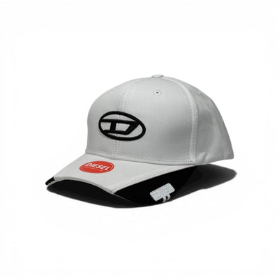 🧢 Diesel White Contrast Cap – Clean Luxury Street Edition ⚡🤍 - MASTERPIECE