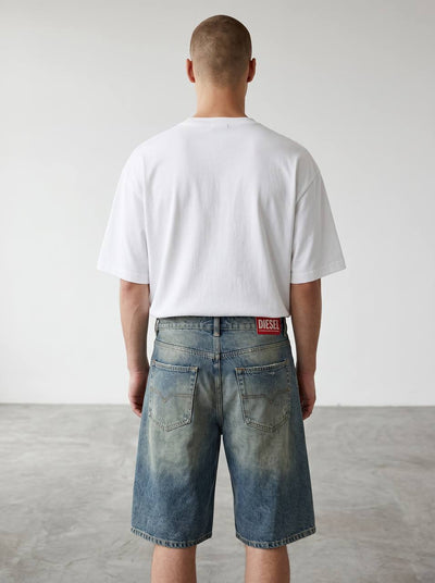 Diesel Wide-Leg Jorts – Vintage Wash Denim Shorts 👖🔥 - MASTERPIECE