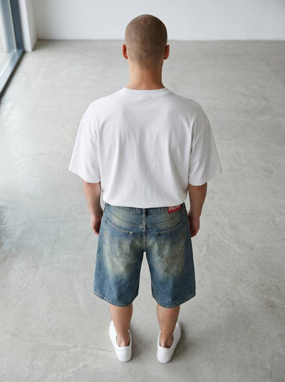 Diesel Wide-Leg Jorts – Vintage Wash Denim Shorts 👖🔥 - MASTERPIECE