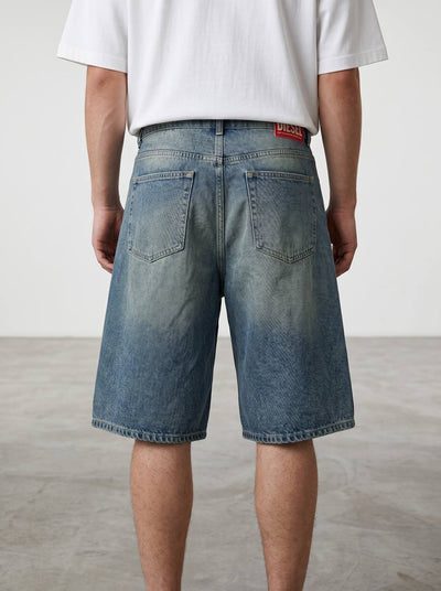 Diesel Wide-Leg Jorts – Vintage Wash Denim Shorts 👖🔥 - MASTERPIECE