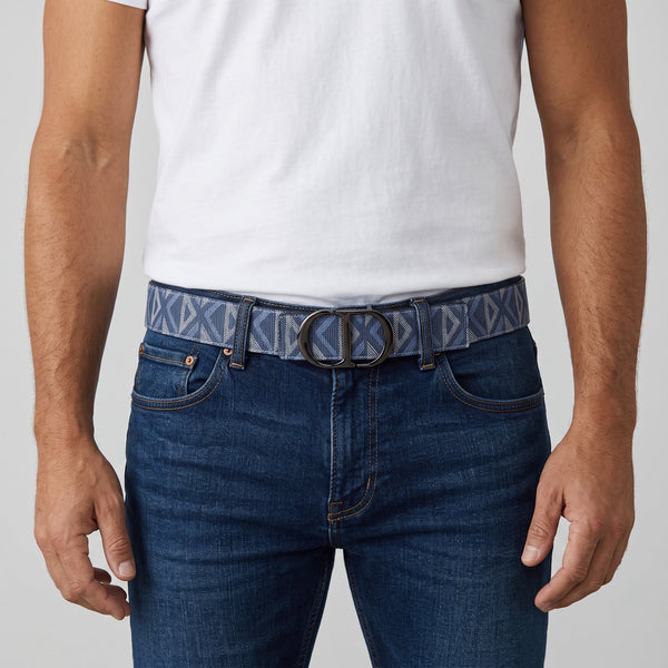 Dior CD Belt – Blue Geometric Monogram Buckle 🟦🔗 125cm