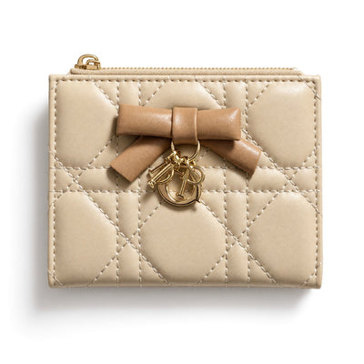 Dior Compact Quilted Wallet — Beige - MASTERPIECE