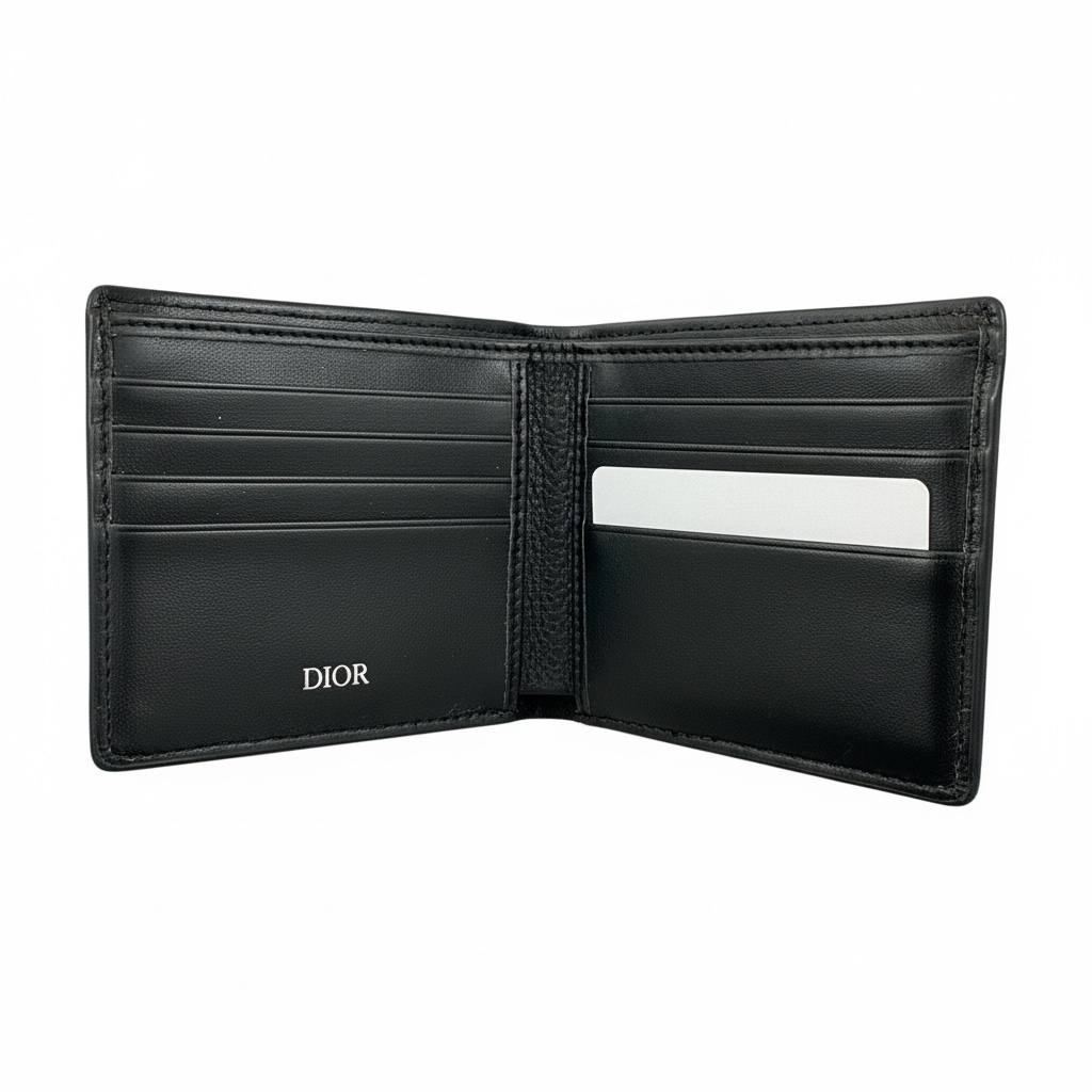 💼 DIOR Embossed Monogram Wallet – Black Luxury Edition - MASTERPIECE