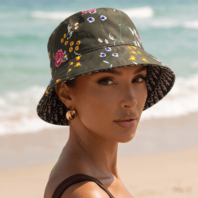 Dior Floral Reversible Bucket Hat – Olive Green - MASTERPIECE