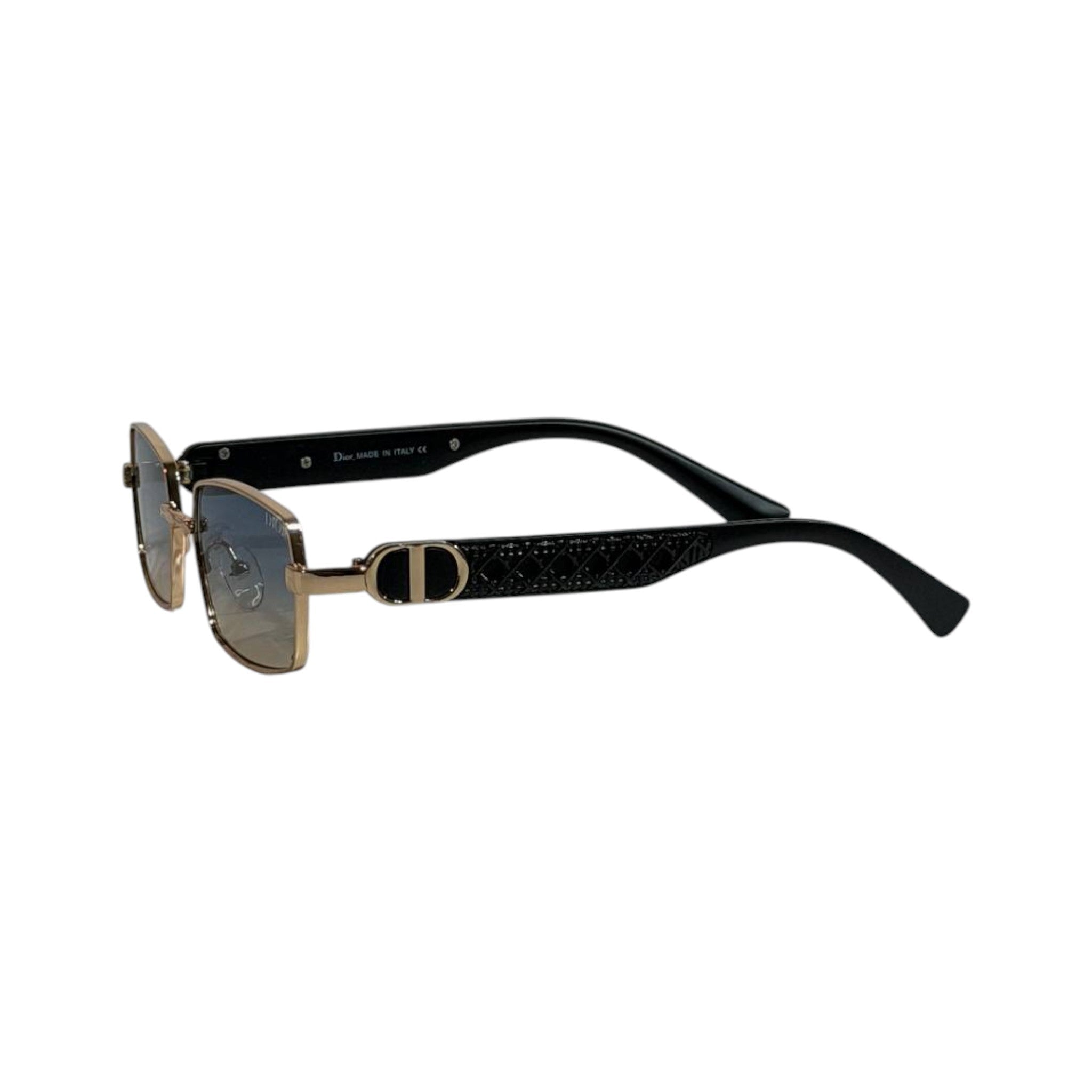 Dior Gold Rectangular Sunglasses 🕶️ | Gradient Lens Designer Eyewear - MASTERPIECE