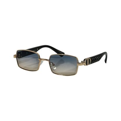 Dior Gold Rectangular Sunglasses 🕶️ | Gradient Lens Designer Eyewear - MASTERPIECE