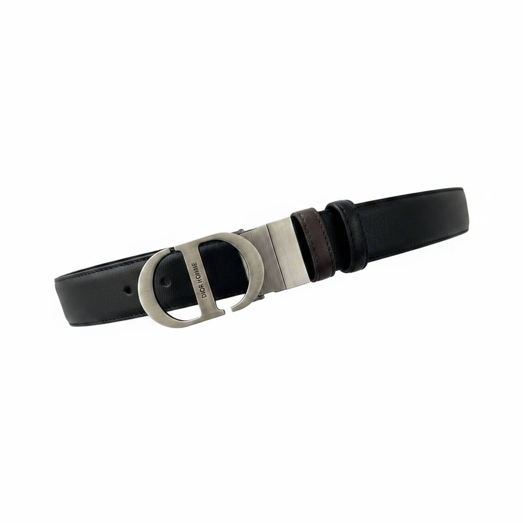 Dior Homme Reversible Leather Belt 130CM ✨🖤🤎 Premium Signature Buckle Belt - MASTERPIECE