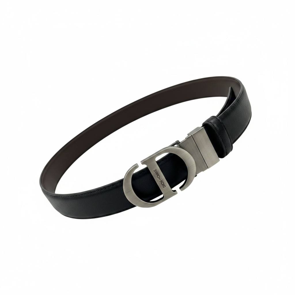 Dior Homme Reversible Leather Belt 130CM ✨🖤🤎 Premium Signature Buckle Belt - MASTERPIECE