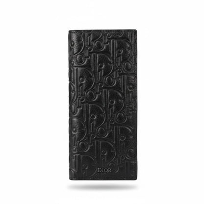 Dior Long Wallet – Black Embossed Signature Luxury 🖤✨ - MASTERPIECE