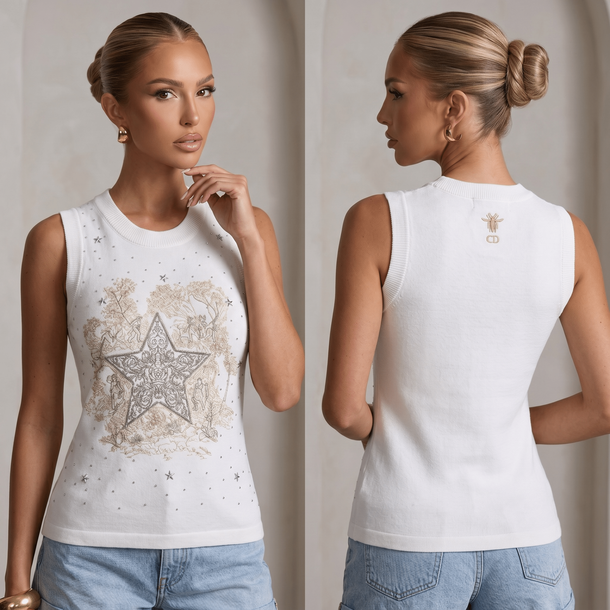 ⭐ Dior Lucky Star Sleeveless Knit Top ✨ - MASTERPIECE