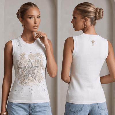 ⭐ Dior Lucky Star Sleeveless Knit Top ✨ - MASTERPIECE