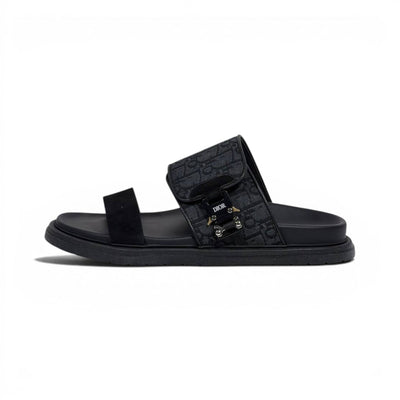 Dior Oblique Black Slide Sandals – Luxury Designer Inspired Summer Slippers 🖤✨ - MASTERPIECE