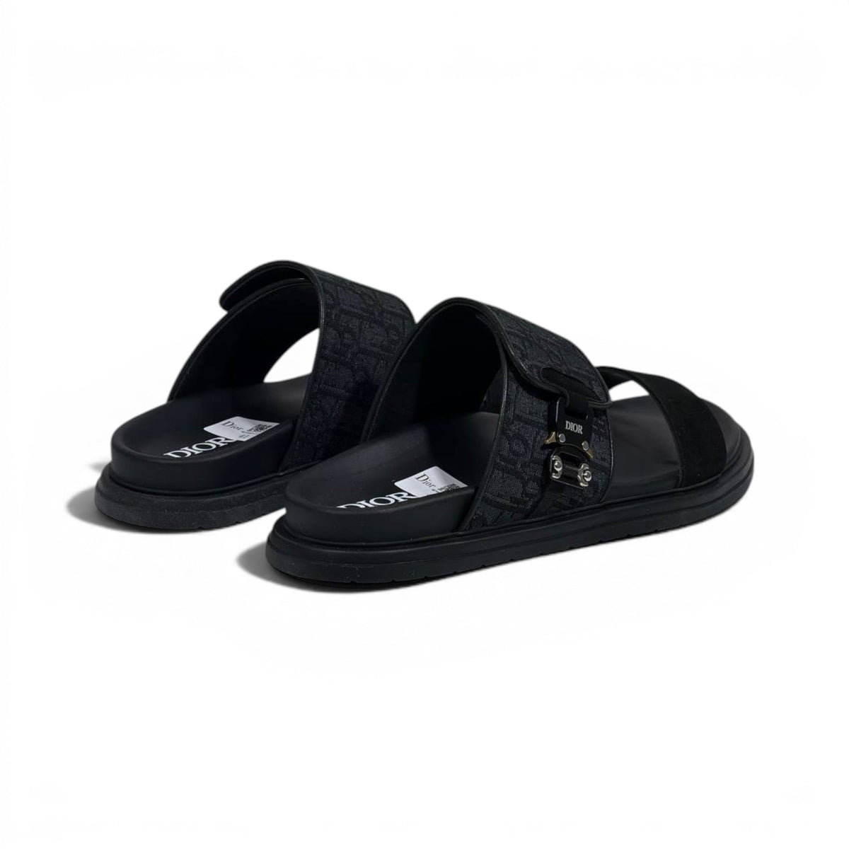 Dior Oblique Black Slide Sandals – Luxury Designer Inspired Summer Slippers 🖤✨ - MASTERPIECE