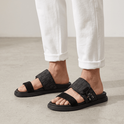 Dior Oblique Black Slide Sandals – Luxury Designer Inspired Summer Slippers 🖤✨ - MASTERPIECE