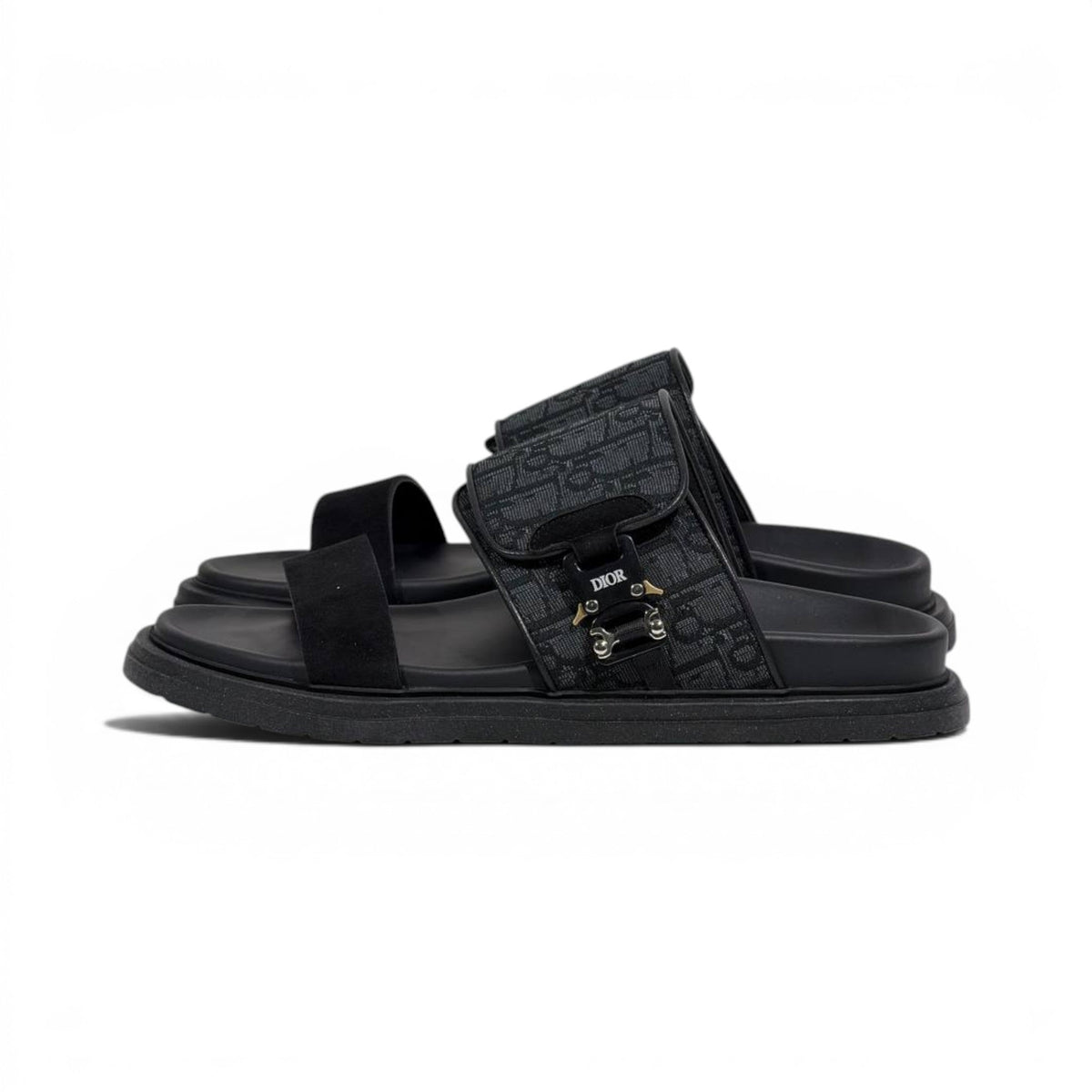 Dior Oblique Black Slide Sandals – Luxury Designer Inspired Summer Slippers 🖤✨ - MASTERPIECE