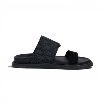Dior Oblique Black Slide Sandals – Luxury Designer Inspired Summer Slippers 🖤✨ - MASTERPIECE