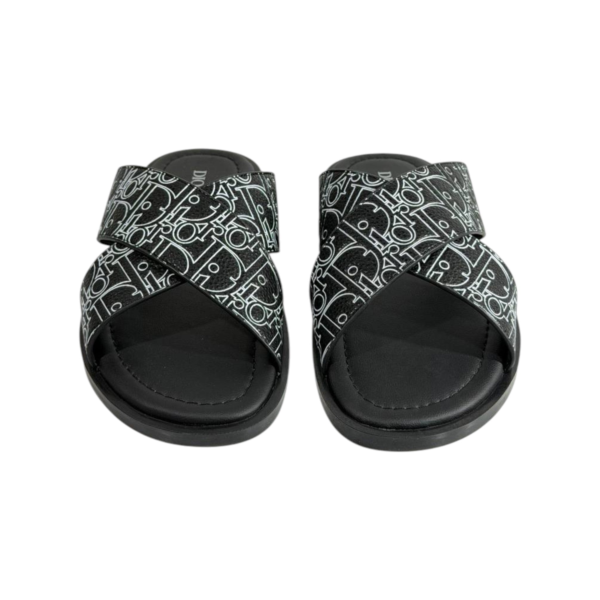 Dior Oblique Black Slides 🖤✨ Luxury Summer Sandals for Men - MASTERPIECE