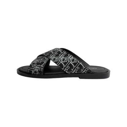 Dior Oblique Black Slides 🖤✨ Luxury Summer Sandals for Men - MASTERPIECE