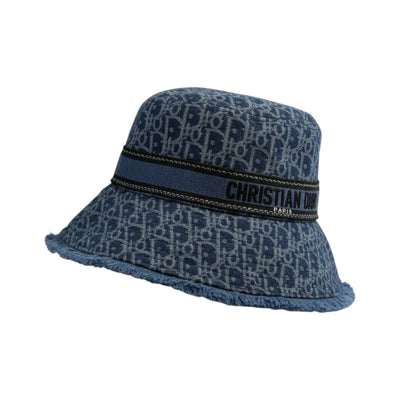 🎩 Dior Oblique Denim Bucket Hat | Luxury Monogram Style 🔵 - MASTERPIECE