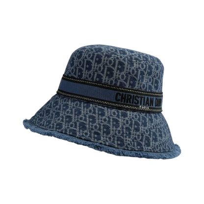 🎩 Dior Oblique Denim Bucket Hat | Luxury Monogram Style 🔵 - MASTERPIECE