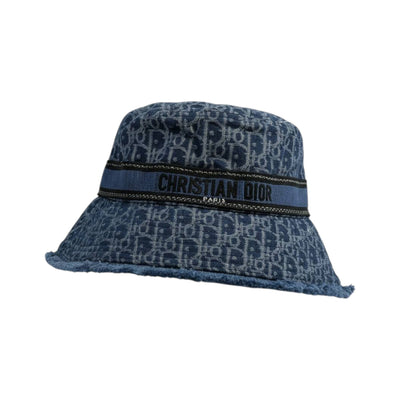 🎩 Dior Oblique Denim Bucket Hat | Luxury Monogram Style 🔵 - MASTERPIECE