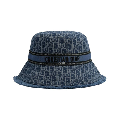 🎩 Dior Oblique Denim Bucket Hat | Luxury Monogram Style 🔵 - MASTERPIECE
