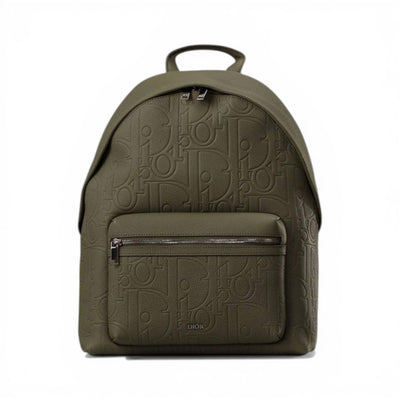 Dior Oblique Embossed Olive Luxury Backpack 🎒🫒✨ - MASTERPIECE