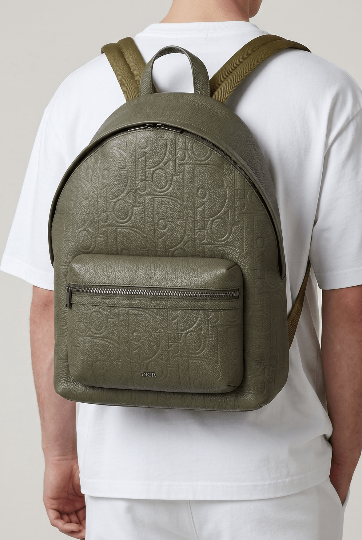 Dior Oblique Embossed Olive Luxury Backpack 🎒🫒✨ - MASTERPIECE