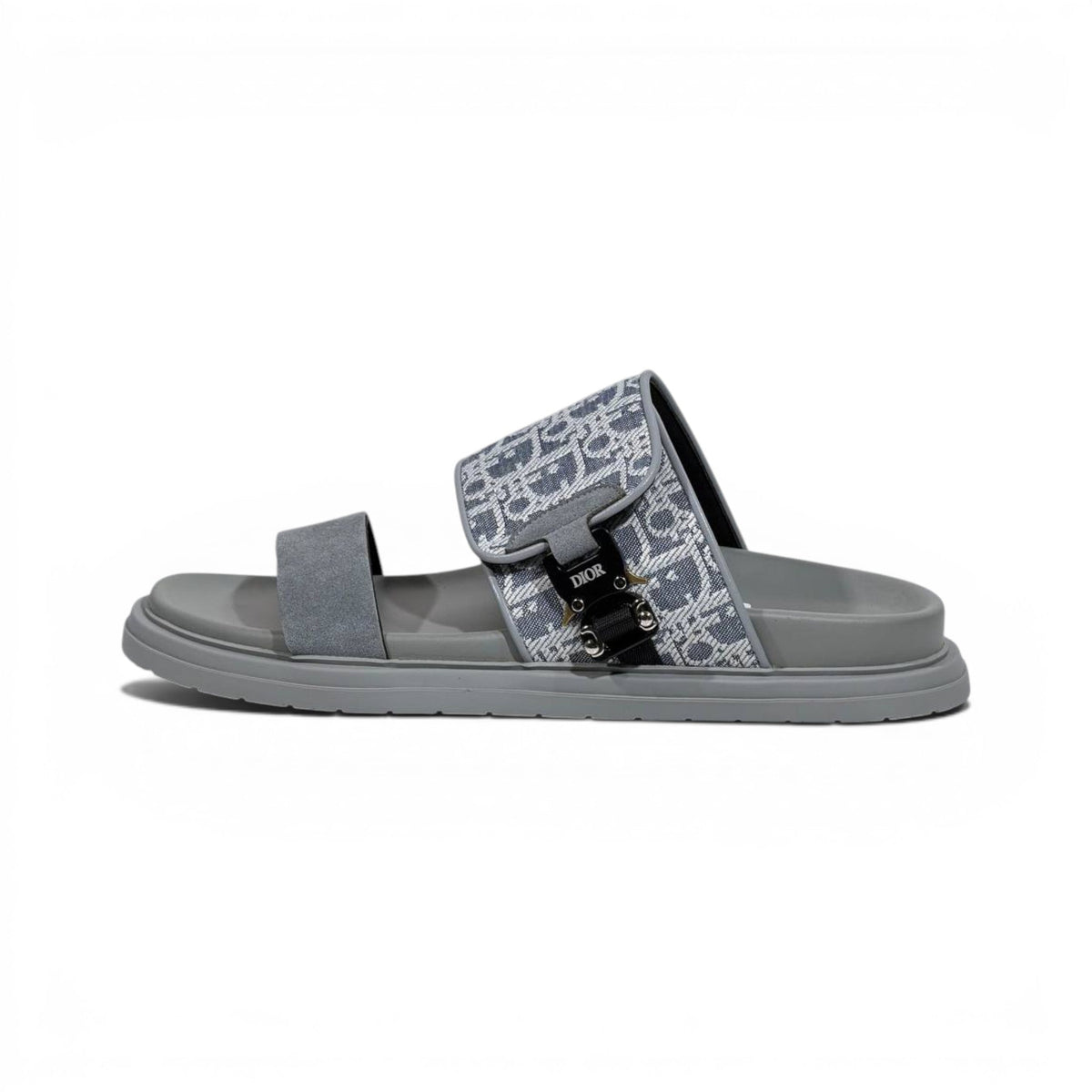 Dior Oblique Grey Slide Sandals – Luxury Designer Summer Slippers ✨🩶 - MASTERPIECE