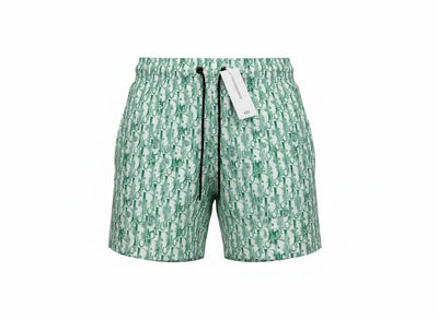 Dior Oblique Monogram Green Shorts 🩳 | Luxury Summer Casual Wear - MASTERPIECE