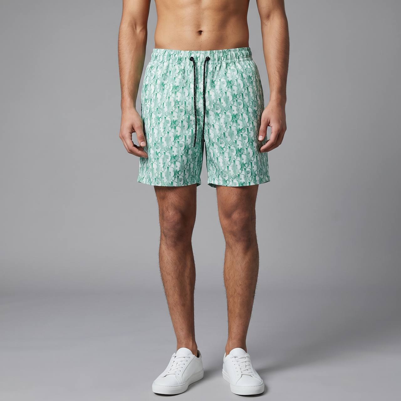 Dior Oblique Monogram Green Shorts 🩳 | Luxury Summer Casual Wear - MASTERPIECE