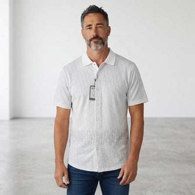 🤍 Dior Oblique Monogram White Short Sleeve Shirt – Signature Luxury Edition - MASTERPIECE