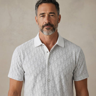 🤍 Dior Oblique Monogram White Short Sleeve Shirt – Signature Luxury Edition - MASTERPIECE