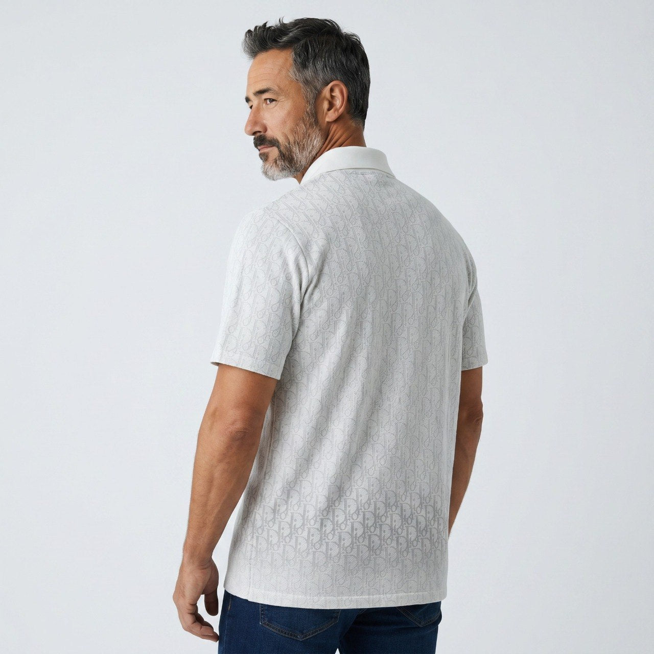 🤍 Dior Oblique Monogram White Short Sleeve Shirt – Signature Luxury Edition - MASTERPIECE