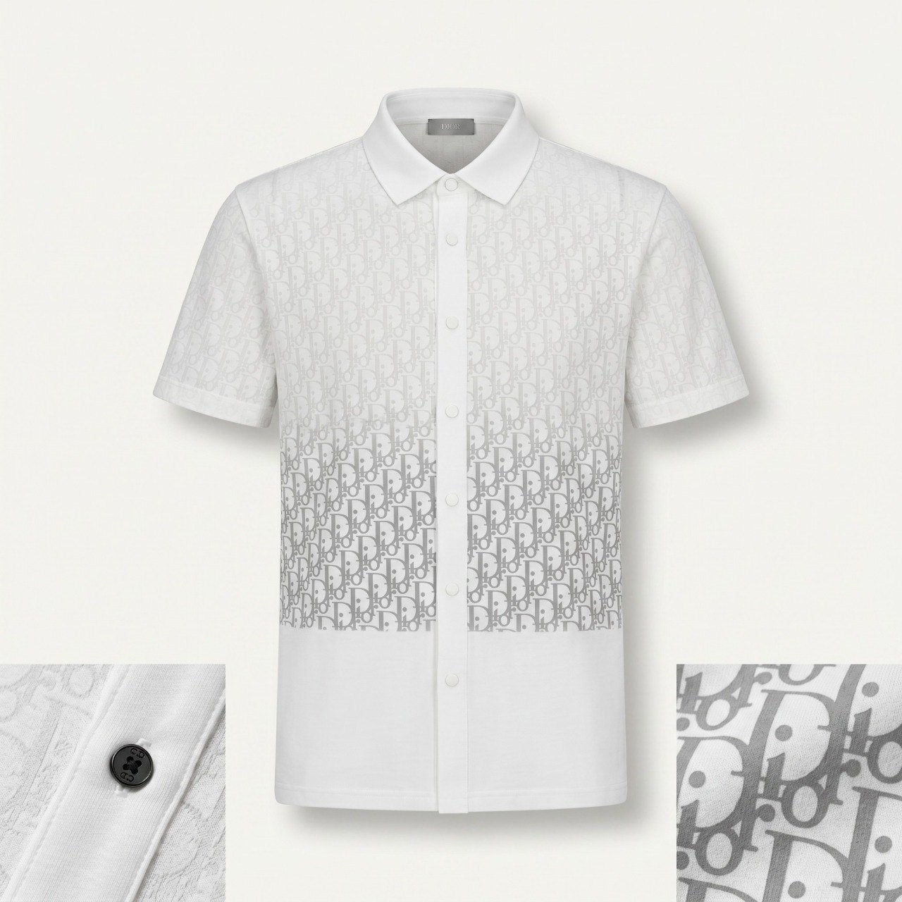 🤍 Dior Oblique Monogram White Short Sleeve Shirt – Signature Luxury Edition - MASTERPIECE
