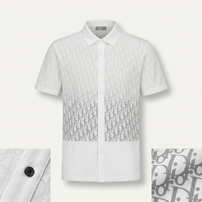 🤍 Dior Oblique Monogram White Short Sleeve Shirt – Signature Luxury Edition - MASTERPIECE