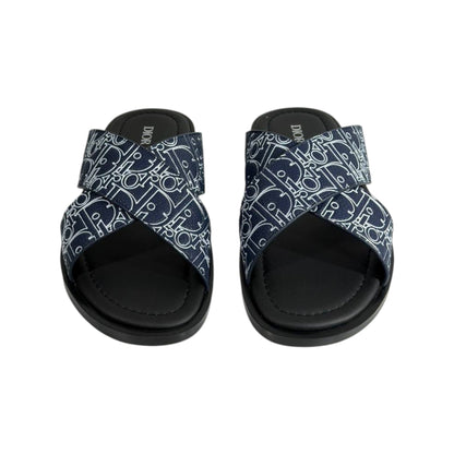 Dior Oblique Navy Slides 💙✨ Luxury Summer Sandals for Men - MASTERPIECE