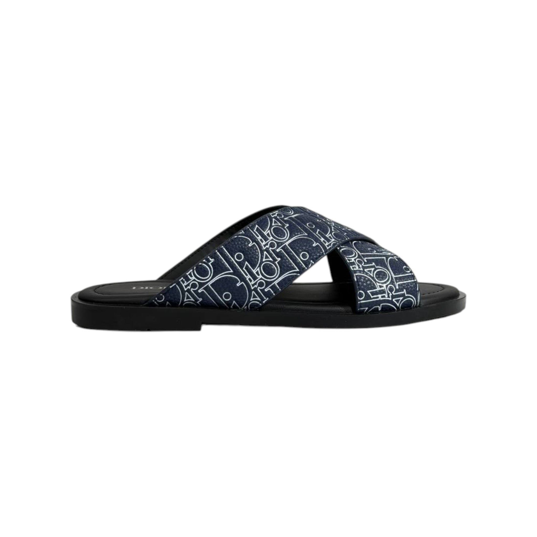 Dior Oblique Navy Slides 💙✨ Luxury Summer Sandals for Men - MASTERPIECE