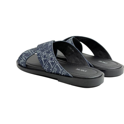 Dior Oblique Navy Slides 💙✨ Luxury Summer Sandals for Men - MASTERPIECE
