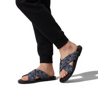 Dior Oblique Navy Slides 💙✨ Luxury Summer Sandals for Men - MASTERPIECE