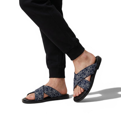 Dior Oblique Navy Slides 💙✨ Luxury Summer Sandals for Men - MASTERPIECE