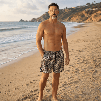 🩳 Dior Oblique Paisley Swim Shorts – Beige Edition 🌊✨ - MASTERPIECE