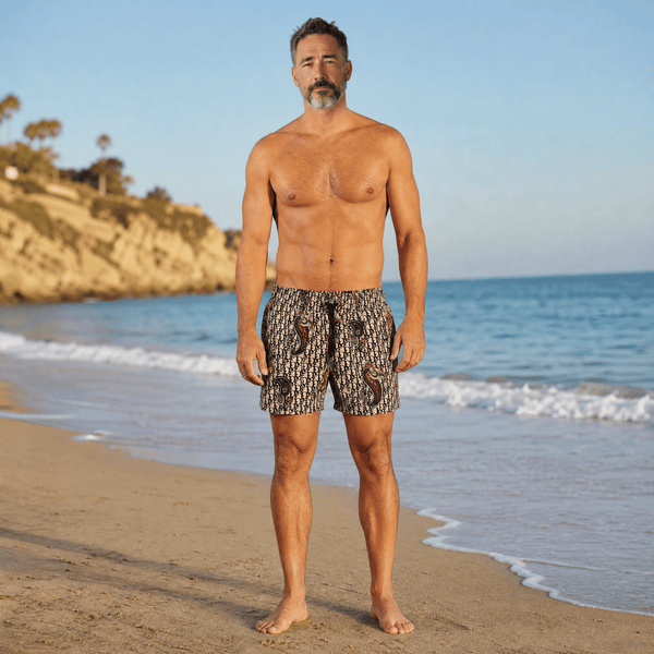 🩳 Dior Oblique Paisley Swim Shorts – Beige Edition 🌊✨