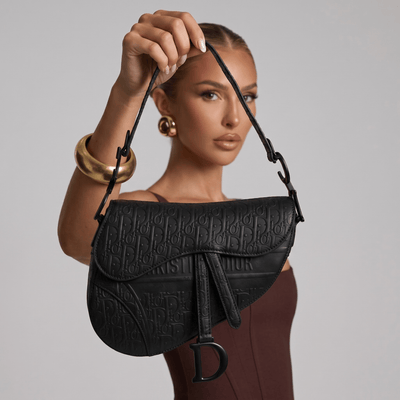 Dior Oblique Saddle Shoulder Bag – Matte Black 🖤✨ - MASTERPIECE