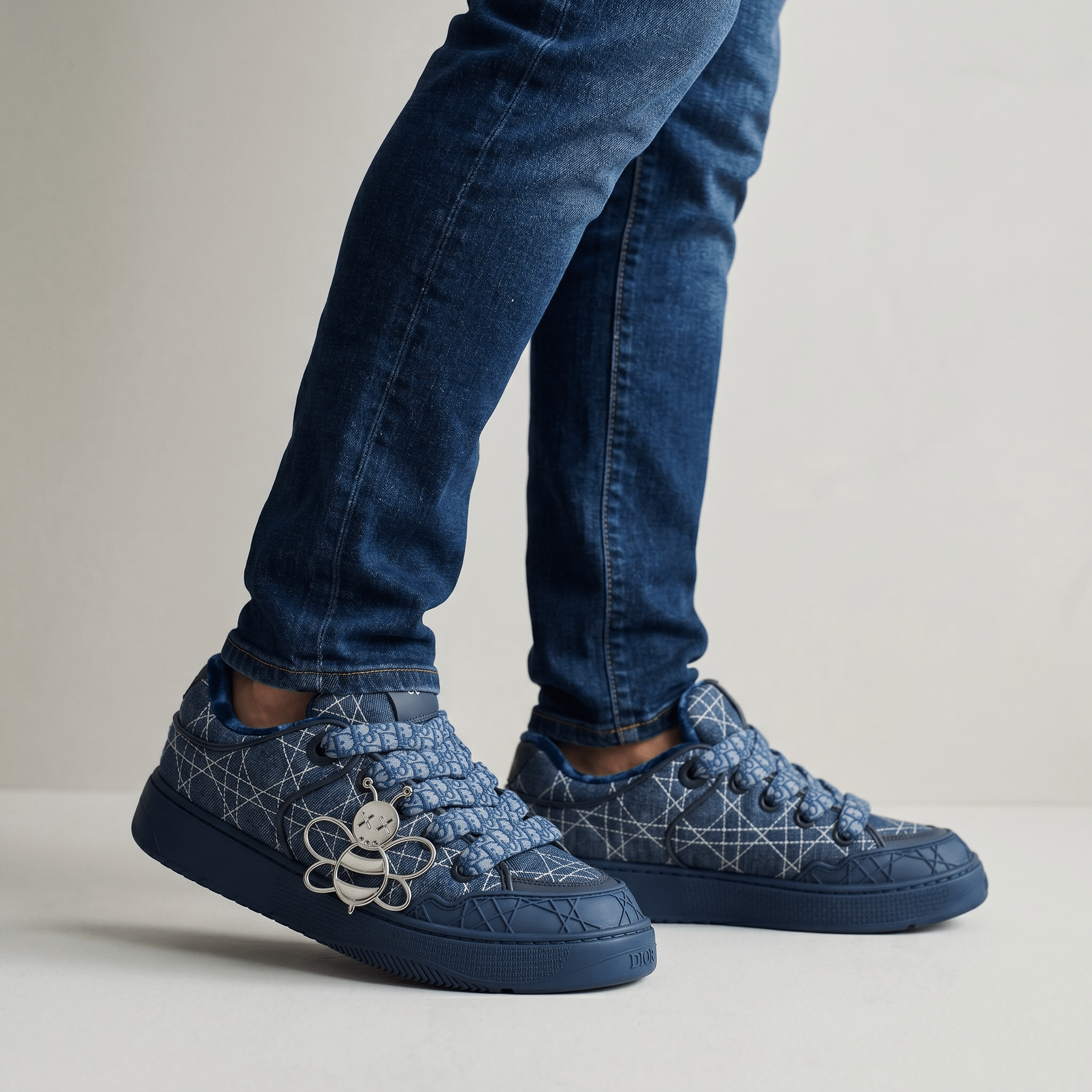 Dior P90 Denim Oblique Sneakers 💙 - MASTERPIECE