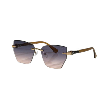 Dior Rimless Gradient Sunglasses ✨ | Gold Frame Luxury Edition - MASTERPIECE