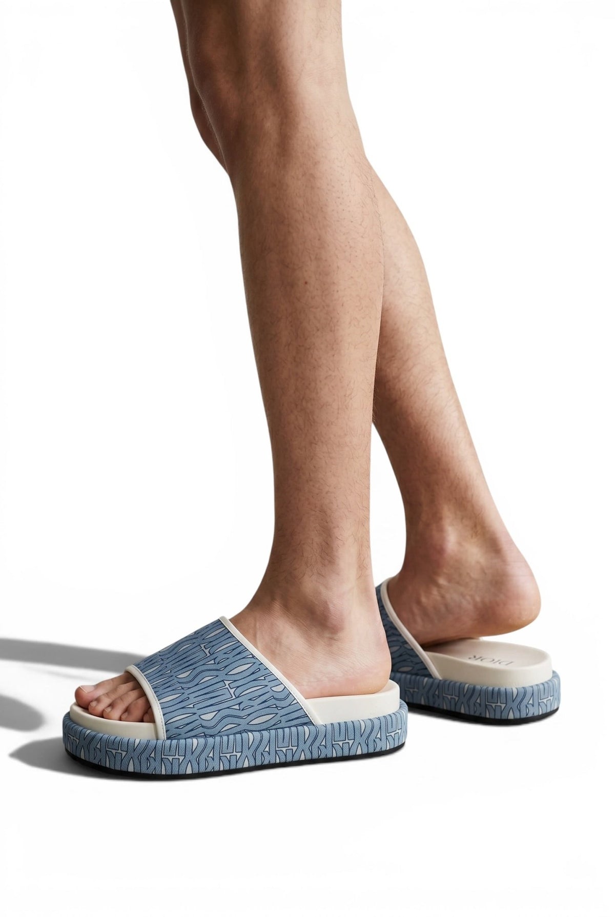 DIOR Slides – Blue Pattern Edition 🔵✨ - MASTERPIECE