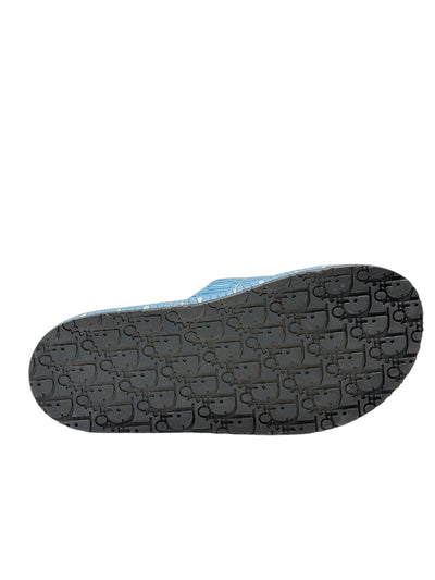 DIOR Slides – Blue Pattern Edition 🔵✨ - MASTERPIECE