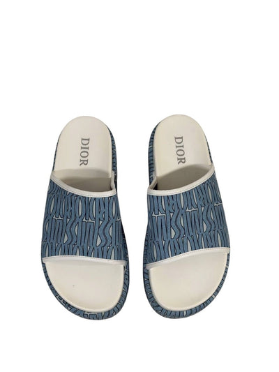 DIOR Slides – Blue Pattern Edition 🔵✨ - MASTERPIECE