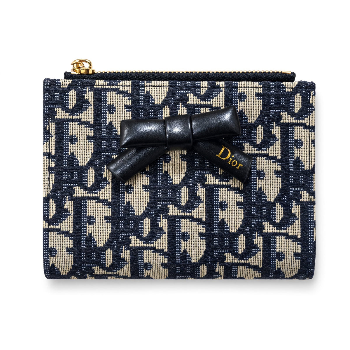 Dior Small Wallet Card Holder – Navy Jacquard Bow - MASTERPIECE